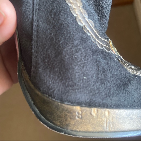 Leg Avenue lolita pirate Anna Black Suede boots y2k - Picture 12 of 13